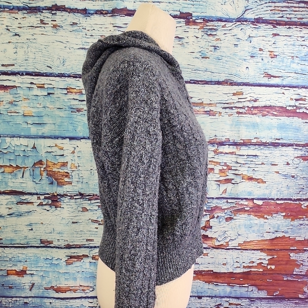 VTG OILILY WOOL Gray Zip-Up Hoodie SIZE XS - Picture 3 of 7
